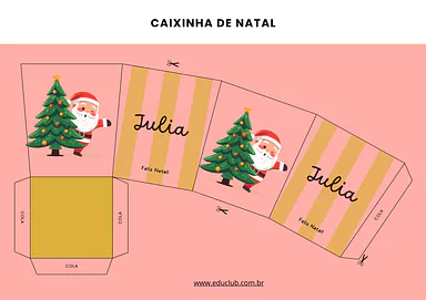 Caixinha de Natal para imprimir Caixinha de Natal para imprimir para 3º Ano, 2º Ano, 1º Ano de Datas Comemorativas, Natal, Crafts, Artes - Material educac...