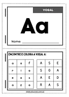 Atividade letra A para imprimira para 2º Ano, 1º Ano, Pré-Escola de Língua Portuguesa, Alfabetização - Material educacional