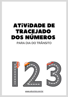 Atividade do Dia do Trânsito com números para traçar para Creche, 2º Ano, 1º Ano, Pré-Escola de Números, Matemática, Pré-e...
