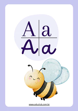 Vogais ilustradas para imprimir para 2º Ano, 1º Ano, Pré-Escola de Língua Portuguesa, Vogais, Alfabeto, Alfabetização - Ma...