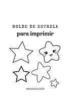 Molde de estrela para imprimir para Creche, 5º Ano, 4º Ano, 3º Ano, 2º Ano, 1º Ano, Pré-Escola de Recursos Educativos, Mol...