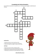 Cruzadinha do Folclore Brasileiro para 5º Ano, 4º Ano, 3º Ano, 2º Ano, 1º Ano de Datas Comemorativas, Recursos Educativos,...