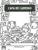 Capa de caderno Bobbie Goods para imprimir para 5º Ano, 4º Ano, 3º Ano, 2º Ano, 1º Ano de Recursos Educativos, Capas de ca...