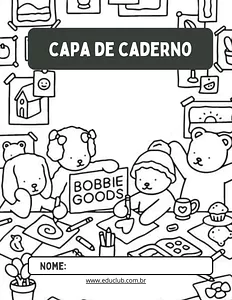 Capa de caderno Bobbie Goods para imprimir