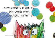 Atividades O Monstro das Cores para Educação Infantil para Creche, 2º Ano, 1º Ano, Pré-Escola de Educação Emocional, Emoçõ...