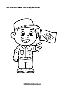 Desenho de soldado para colorir