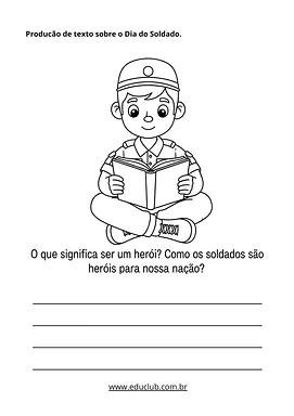 Atividade Dia do Soldado 4 ano para 4º Ano de Datas Comemorativas, Dia do Soldado - Material educacional