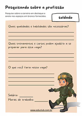 Atividade Dia do Soldado para 3 ano para 3º Ano de Datas Comemorativas, Dia do Soldado - Material educacional
