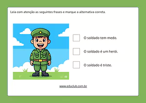 Atividade Dia do Soldado 1 ano