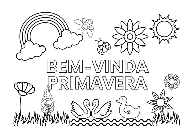 Cartaz Bem-Vinda Primavera para imprimir e colorir Cartaz Bem-Vinda Primavera para imprimir e colorir para 3º Ano, 2º Ano, 1º Ano de Recursos Educativos, Ciências, Estações ...