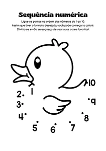 Sequência numérica do 1 ao 10 para imprimir