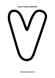 Letra V para imprimir grande