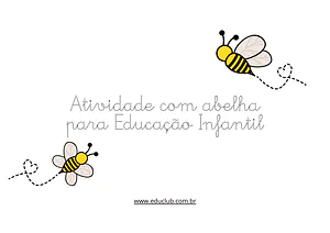 Atividade com abelha para Educação Infantil