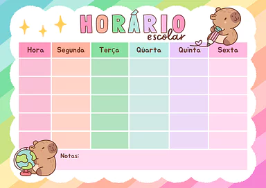 Horário escolar colorido para imprimir Horário escolar colorido para imprimir para 5º Ano, 4º Ano, 3º Ano, 2º Ano, 1º Ano de Recursos Educativos, Para sala de au...