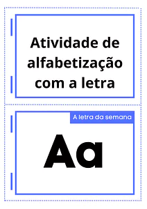 Atividade de alfabetização com a letra A para imprimir