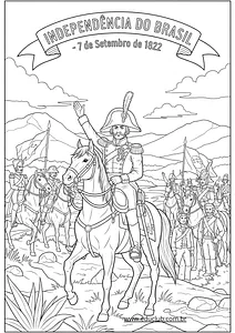 Independência do Brasil para colorir