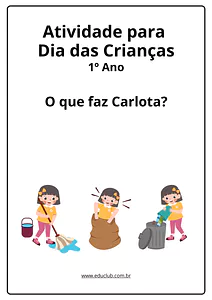 Atividade para Dia das Crianças para 1 ano