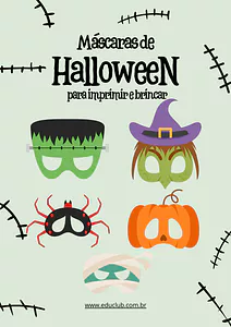 Moldes de máscaras de Halloween para imprimir
