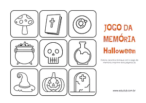 Brincadeiras de Halloween para imprimir