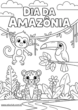 Atividade Dia da Amazônia para Educação Infantil Atividade Dia da Amazônia para Educação Infantil para Pré-Escola de Datas Comemorativas, Dia da Amazônia - Material educac...