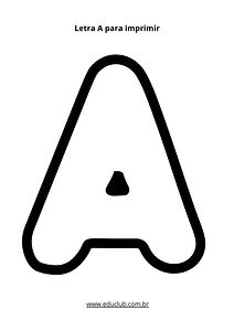 Letra A para imprimir: porta de entrada para o alfabeto