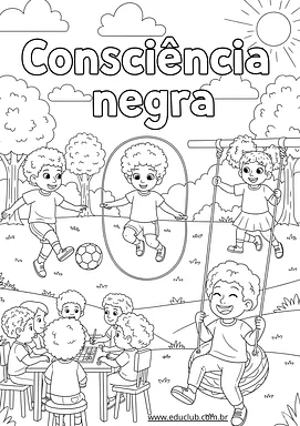 Capa de trabalho da Consciência Negra para imprimir para 1º Ano, 2º Ano, 3º Ano, 4º Ano, 5º Ano de Datas Comemorativas, Re...