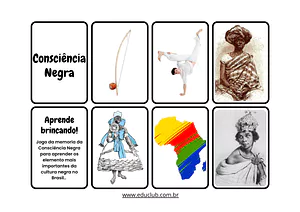 Jogo da memória da Consciência Negra para imprimir