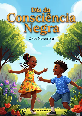 Painel da Consciência Negra para imprimir para Creche, Pré-Escola, 1º Ano, 2º Ano, 3º Ano, 4º Ano, 5º Ano de Datas Comemor...