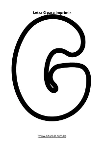 Letra G para imprimir