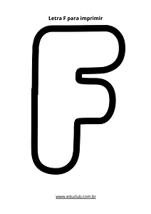 Letra F para imprimir