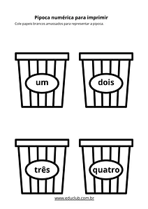 Pipoca numérica para imprimir