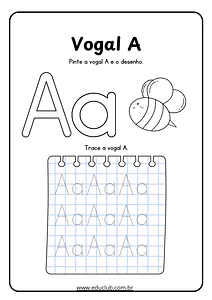 Atividades de alfabetização com vogais