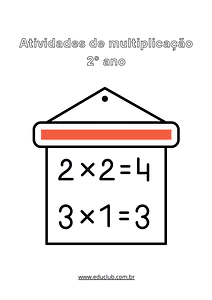 Atividade de multiplicação para 2 ano do Ensino Fundamental