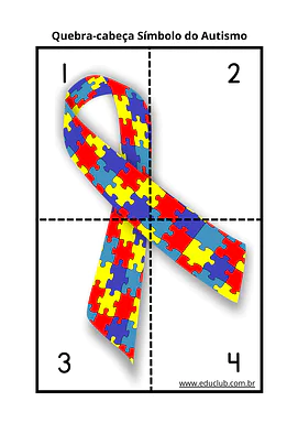 Quebra-cabeça autismo para imprimir para Creche, Pré-Escola, 1º Ano, 2º Ano, 3º Ano, 4º Ano, 5º Ano de Educação Especial, ...