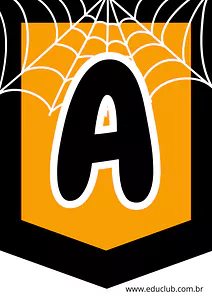 Bandeirola Halloween para imprimir
