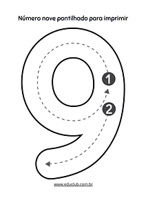 Número 9 para imprimir
