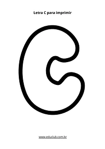 Letra C para imprimir