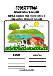 Atividade sobre ecossistema fatores bióticos e abióticos