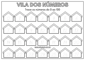 Sequência numérica até 100 para imprimir