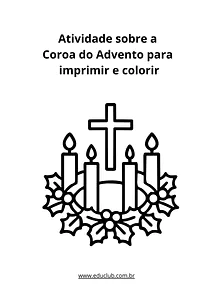 Atividade sobre a coroa do advento para imprimir