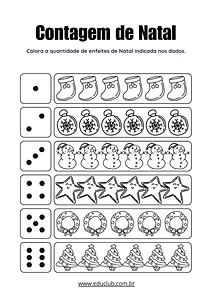 Contagem de enfeites de Natal