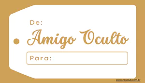 Amigo oculto com desenhos