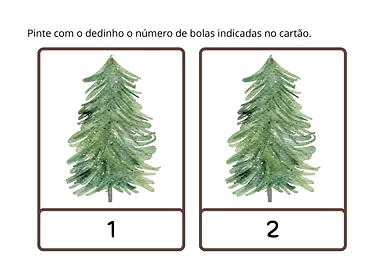 Contar as bolas de Natal com pintura a dedo para Educação Infantil de Artes, Como fazer, Datas Comemorativas - Material ed...