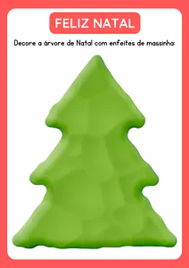 Montagem de árvore de Natal de massinha