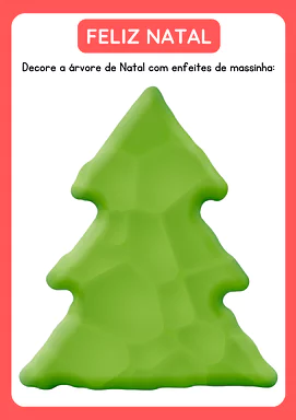 Montagem de árvore de Natal de massinha para Educação Infantil de Artes, Natal, Datas Comemorativas - Material educacional
