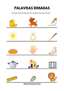 Atividades com rimas para imprimir