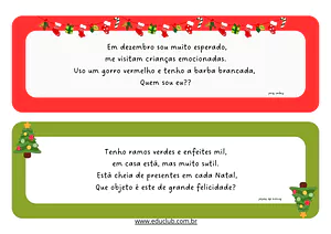 Adivinhações de Natal para imprimir
