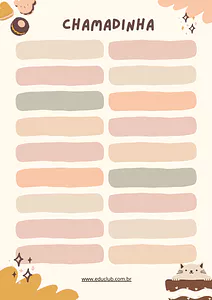 Chamadinha para imprimir