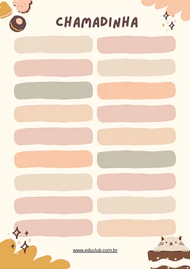 Chamadinha para imprimir para Educação Infantil, 1º Ano, 2º Ano, 3º Ano, 4º Ano, 5º Ano de Recursos Educativos - Material ...