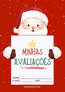 Capa de prova com temática do Natal para imprimir